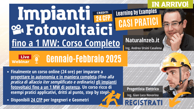 Impianti Fotovoltaici fino a 1 MW Corso Completo 400