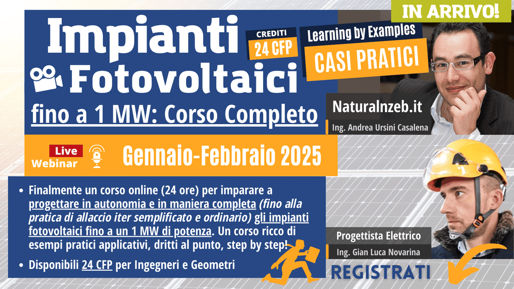 Impianti Fotovoltaici fino a 1 MW Corso Completo